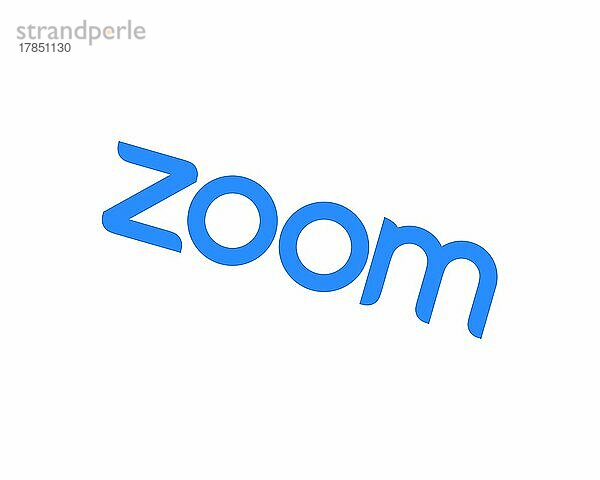 Zoom Video Communications  gedrehtes Logo  Weißer Hintergrund B