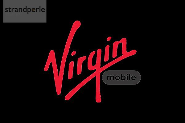 Virgin Mobile USA  Logo  Schwarzer Hintergrund