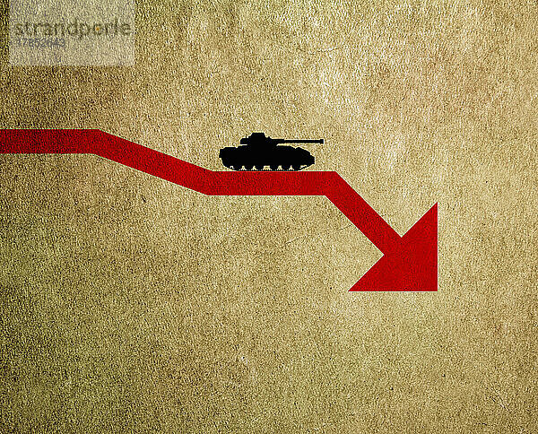 Armee-Panzer auf Abwärtspfeil