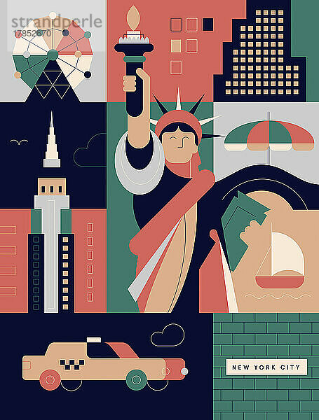Geometrische Illustration von New York City