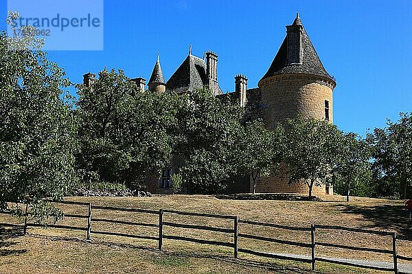 Renaissanceschloss Chateau de Montal  bei Saint-Cere  Sant Seren  Departement Lot  Region Midi-Pyrenees  Okzitanien  Frankreich  Europa