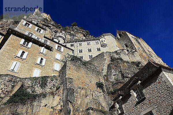 Rocamadour  Departement Lot  Region Midi-Pyrenees  Okzitanien  Wallfahrtsort der römisch-katholischen Kirche