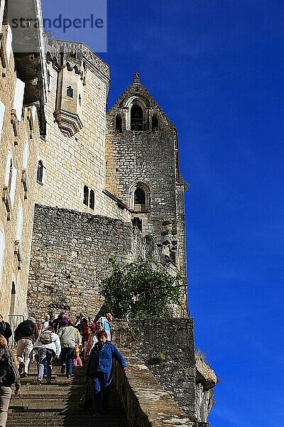 Rocamadour  Departement Lot  Region Midi-Pyrenees  Okzitanien  Wallfahrtsort der römisch-katholischen Kirche