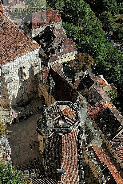 Rocamadour  Departement Lot  Region Midi-Pyrenees  Okzitanien  Wallfahrtsort der römisch-katholischen Kirche