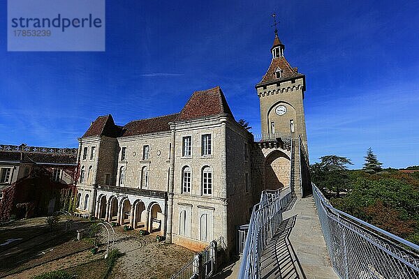 Le chateau  Rocamadour  Departement Lot  Region Midi-Pyrenees  Okzitanien  Wallfahrtsort der römisch-katholischen Kirche