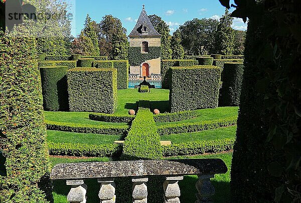 In Form geschnittene Hecken  Gartenanlage Jardins du Manoir d?Eyrignac  Gärten des Manoir d Eyrignac  Salignac-Eyvigues  Perigord noir  Region Aquitanien  Departement Dordogne  Frankreich  Europa