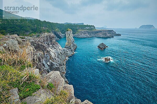 Touristenattraktion Oedolgae Rock  Insel Jeju  Südkorea  Asien