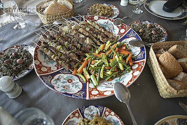 Brochette oder Khebab-Spieß  Marokko  Afrika