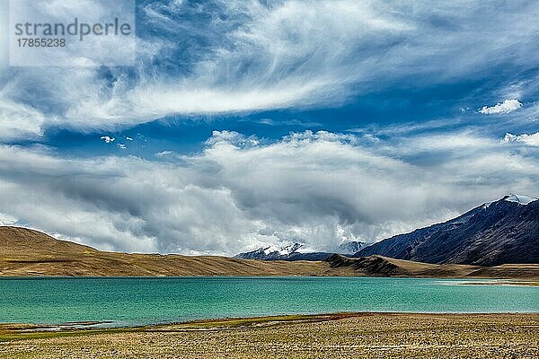 Himalaya-See Kyagar Tso im Himalaya  Ladakh  Jammu und Kaschmir  Indien  Asien