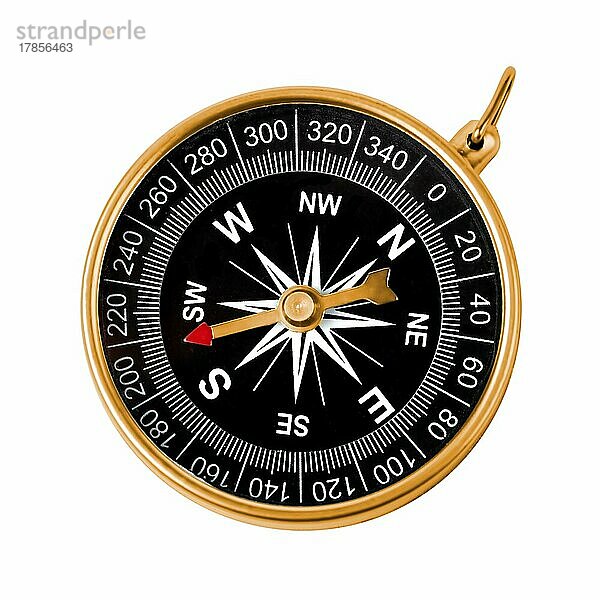 Kompass vor weißem Hintergrund