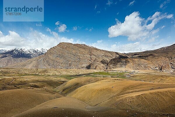 Dorf im Himalaya. Spiti-Tal  Himachal Pradesh  Indien  Asien