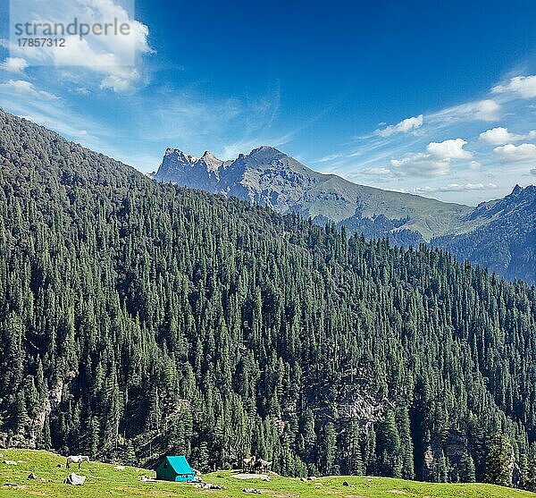 Zeltlager im Himalaya-Gebirge