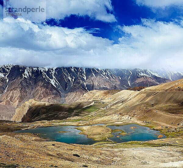 Bergseen im Spiti-Tal im Himalaya. Himachal Pradesh  Indien  Asien