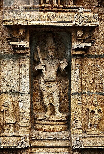 Flachrelief in einem Hindu-Tempel. Sri Ranganathaswamy-Tempel. Tiruchirappalli (Trichy)  Tamil Nadu  Indien  Asien