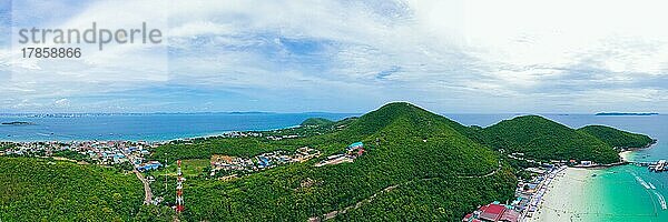 Luftaufnahme  Panorama  Insel Koh Larn  Pattaya  Thailand  Asien