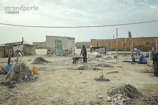 Fischerdorf Nouamghar  Mauretanien  Afrika