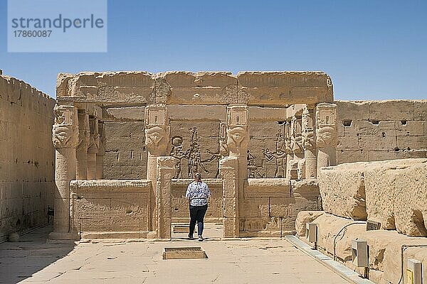 Kiosk auf dem Tempeldach  Hathor-Tempel  Dendera  Qina  Ägypten  Afrika