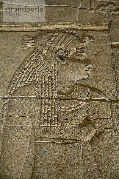 Relief Göttin Isis  Isis-Tempel  Assuan  Ägypten  Afrika