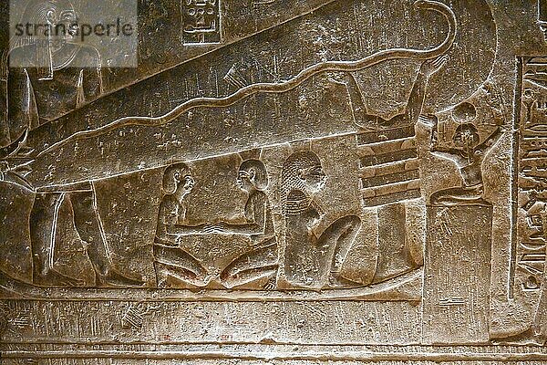 Relief einer angeblichen Glühbirne  Hathor-Tempel  Dendera  Qina  Ägypten  Afrika