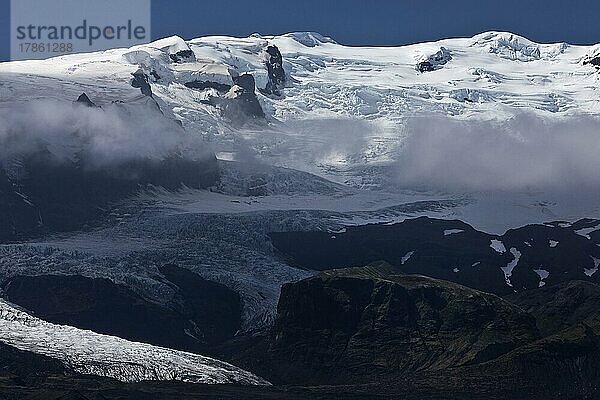 Der Gletscher Fjallsjökull im Vatnajökull-Nationalpark  Island  Europa