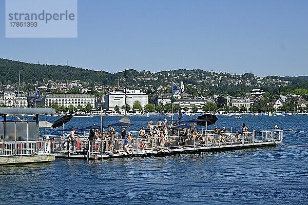 Seebad Enge Zürichsee  Zürich  Schweiz  Europa