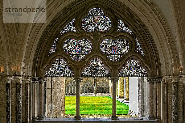 Fenster Westminster Abbey im Kreuzgang London England  Großbritannien  Europa