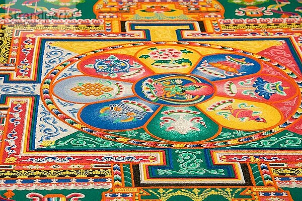 Buntes Sandmandala in San Diego  Kalifornien  USA  Nordamerika