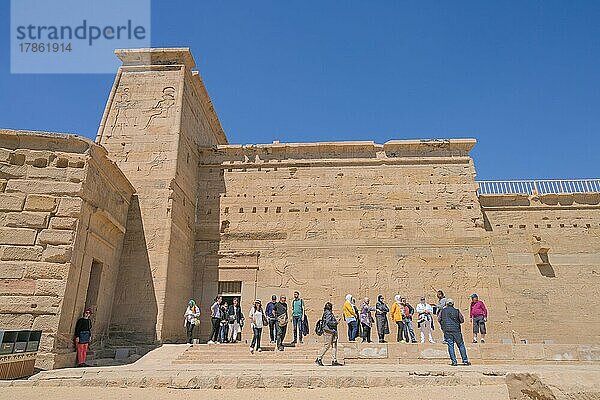 Isis-Tempel  Westfassade  Tempelanlage Philae  Assuan  Ägypten  Afrika