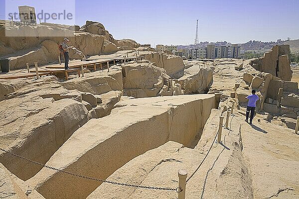 Steinbruch unvollendeter Obelisk  Assuan  Ägypten  Afrika