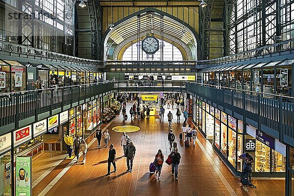 Die Wandelhalle im Hauptbahnhof  Hamburg  Deutschland  Europa