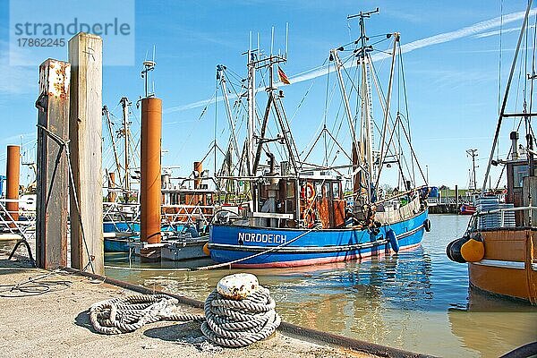 Osthafen  Norddeich  Ostfriesland  Niedersachsen  Deutschland  Europa