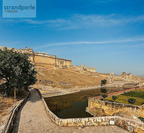 Berühmtes Wahrzeichen von Rajasthan  Amer (Amber) Fort  Rajasthan  Indien  Asien