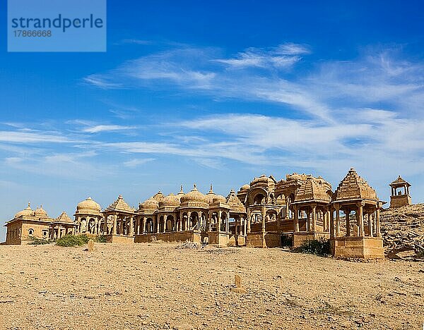 Kenotaph von Bada Bagh  Jaisalmer  Rajasthan  Indien  Asien
