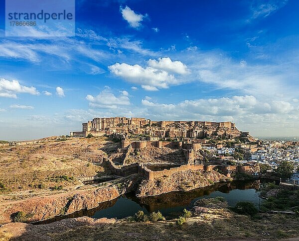 Fort Mehrangarh  Jodhpur  Rajasthan  Indien  Asien