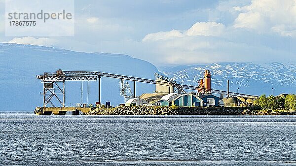 Küstenlinie Ofotfjord  Provinz Nordland  Norwegen  Europa