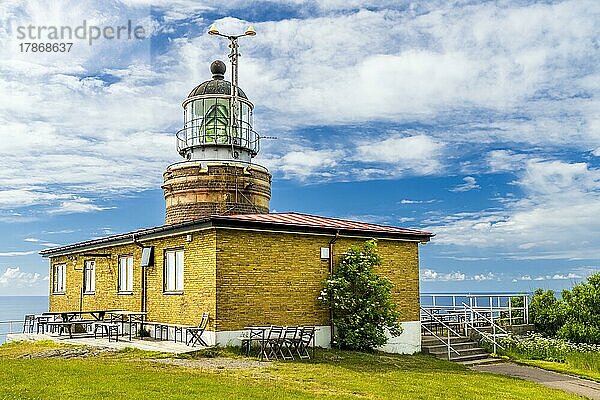 Leuchtturm im Naturreservat Kullaberg bei Mölle  Höganöäs  Schweden  Europa