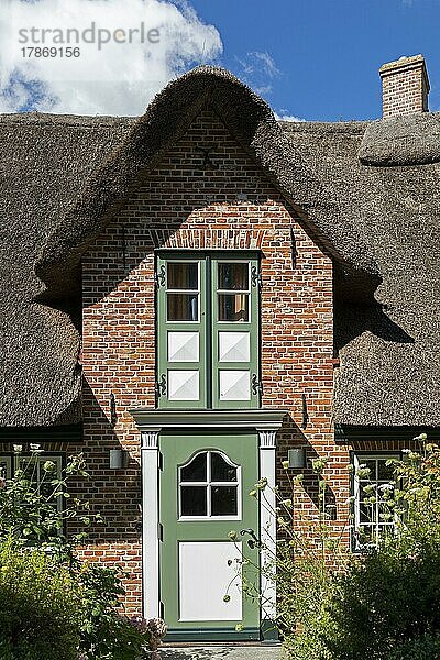 Reetdachhaus  Nieblum  Insel Föhr  Nordfriesland  Schleswig-Holstein  Deutschland  Europa