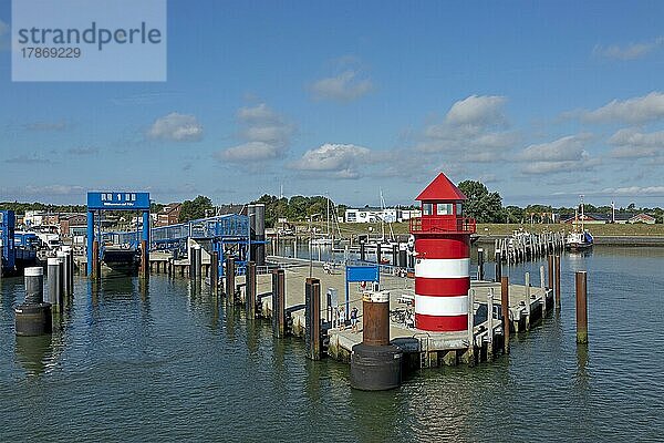 Hafen  Leuchtturm  Wyk  Insel Föhr  Nordfriesland  Schleswig-Holstein  Deutschland  Europa