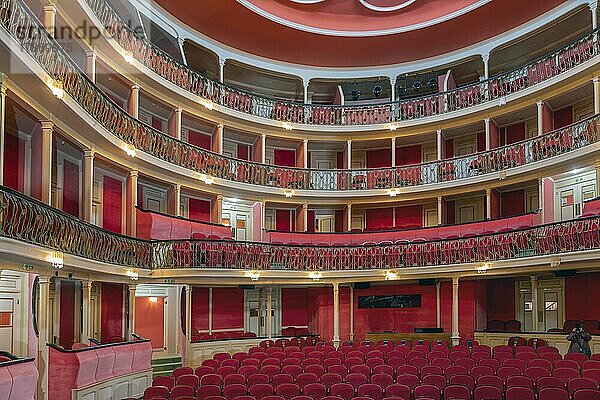 Innen im Opernhaus in Angra do Heroismo auf Insel Terceira Azoren Portugal