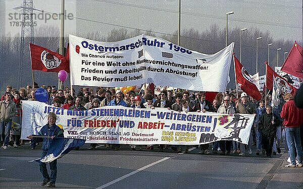 Ruhrgebiet. Ostermarsch Ruhr am 2. 4. 1988 Essen