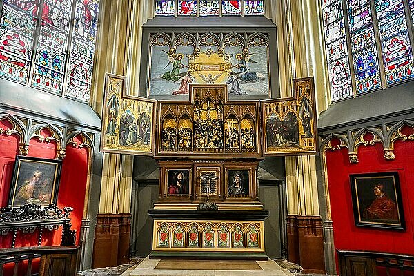 Retabel der Passion  Kathedrale St. Salvator  Brügge  Belgien  Europa