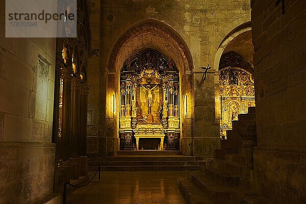 Kirche der Kathedrale Santes Creus  Katalonien  Spanien  Europa