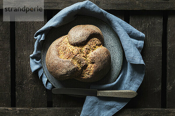 Studio shot of loaf of homemade pumpkin bread