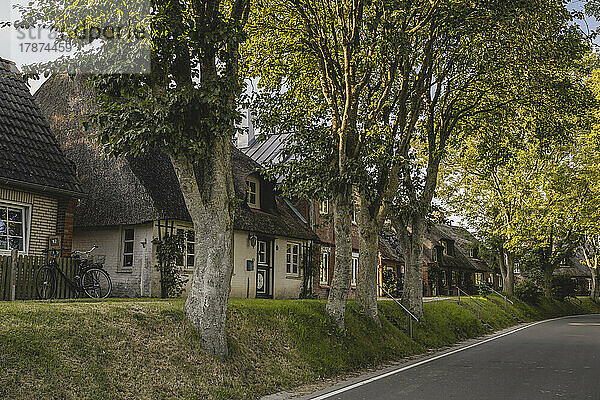 Deutschland  Schleswig-Holstein  Pellworm  Rustikale Häuser in Tilli