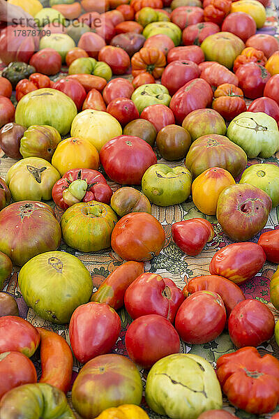 Alte Tomaten auf dem Bauernmarkt