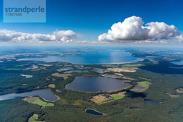 Luftbild der Müritz  See  Mecklenburgischen Seenplatte  Landkreis Mecklenburgische Seenplatte  Mecklenburg-Vorpommern  Deutschland  Europa