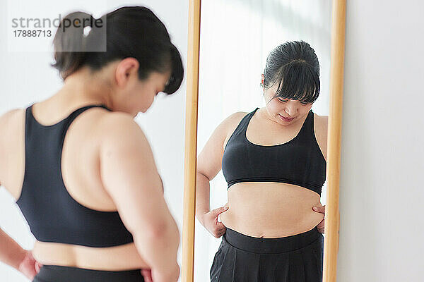 Übergewichtige Japanerin