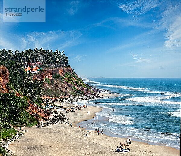 Einer der schönsten Strände Indiens  Varkala Beach  Kerala  Indien  Asien