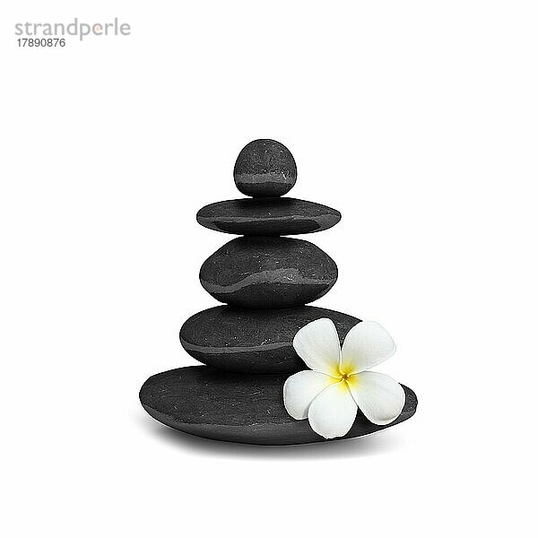 Zen-Mediation Spa entspannen Konzept Hintergrund  zen Steine Gleichgewicht vor weißem Hintergrund