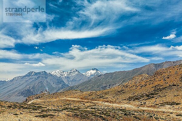 Himalaya-Landschaft im Spiti-Tal. Himachal Pradesh  Indien  Asien